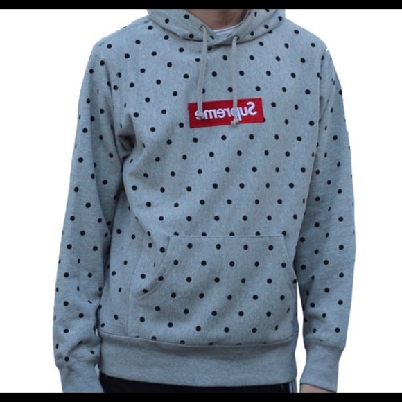 supreme x cdg box logo hoodie